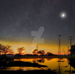 Moonlight on The Wet Fields