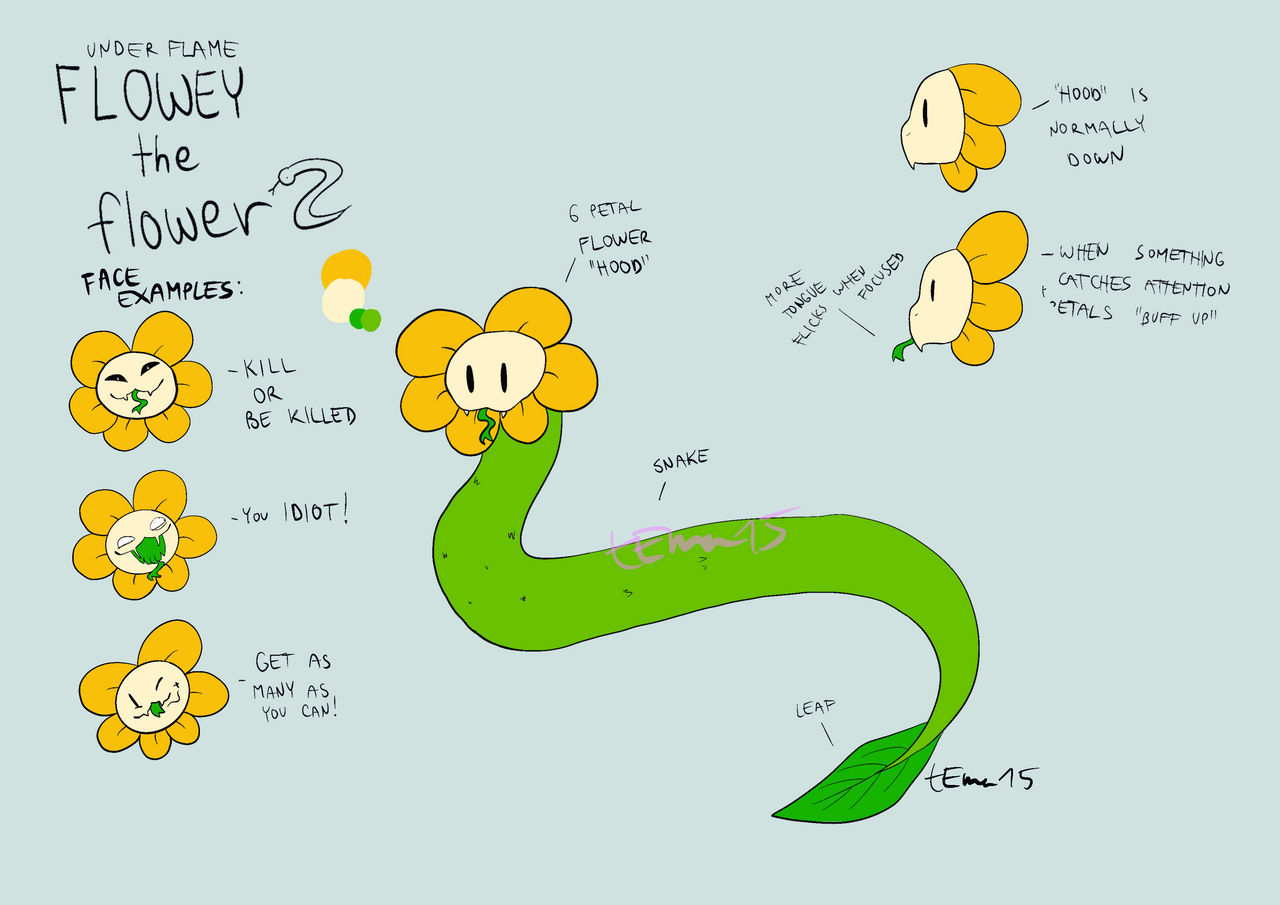 Flowey Strangle UnderFlame Flowey concept by CharredTem on DeviantArt