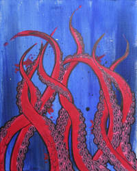tentacle acrylic painting