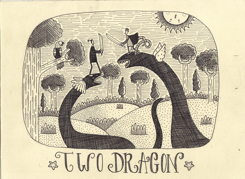 Two Dragon by feriwe