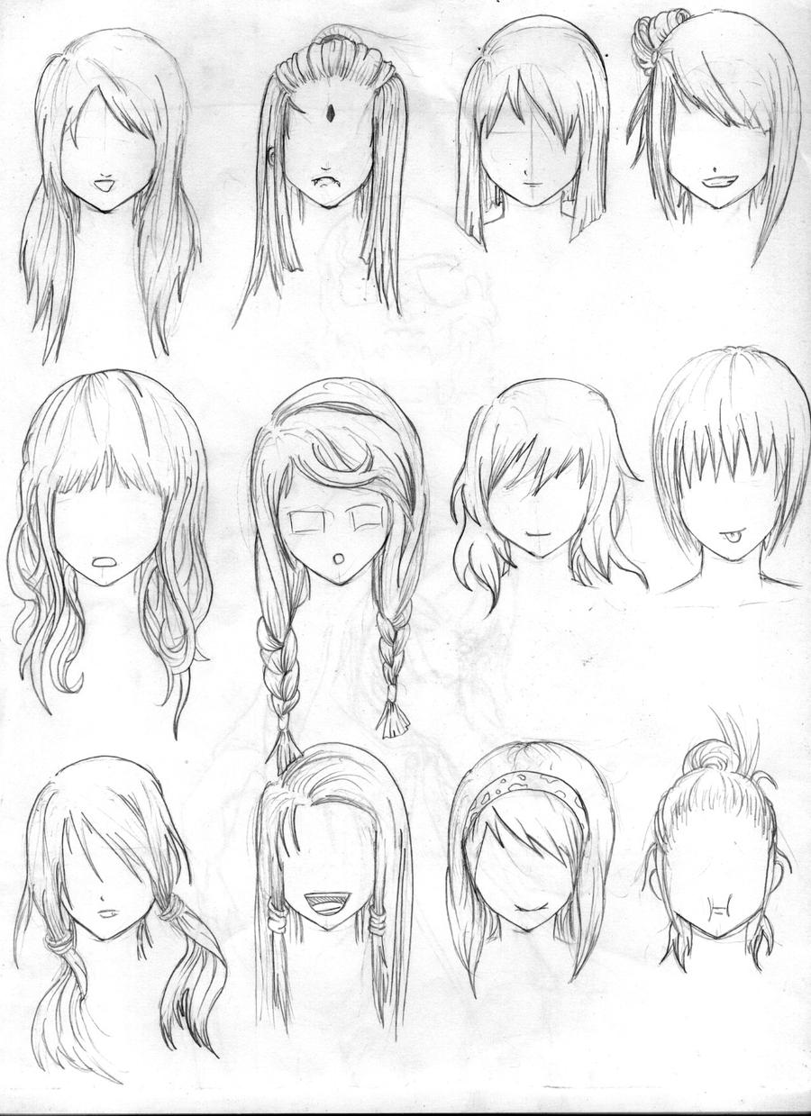 Manga girl hair reference III by StyrbjornAndersson on DeviantArt