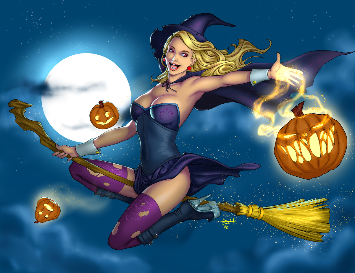 Happy Halloween 2016 - Witch Pin-up