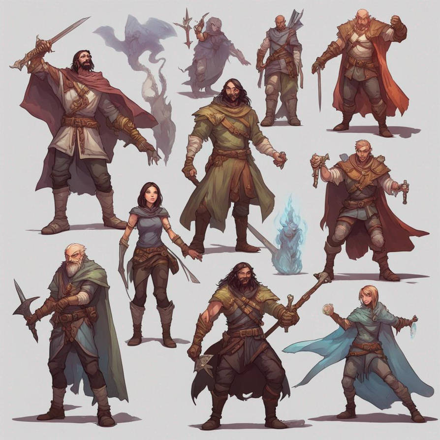 Cool poses for dnd characters by Krivant on DeviantArt