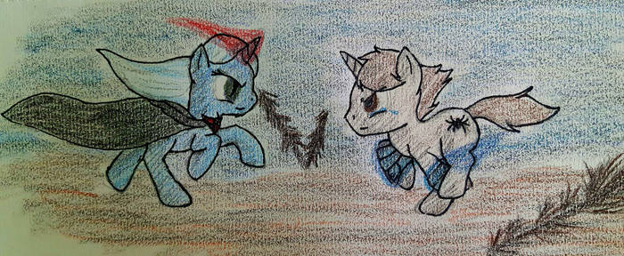 Great powerful trixie vs Peter pony Parker