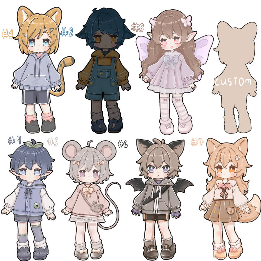 Adaptable Chacacters Adoptable cute characters, chibi original design, by Mini2301 on DeviantArt