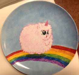 PFUDOR porcelain painted plate by Lellubrony