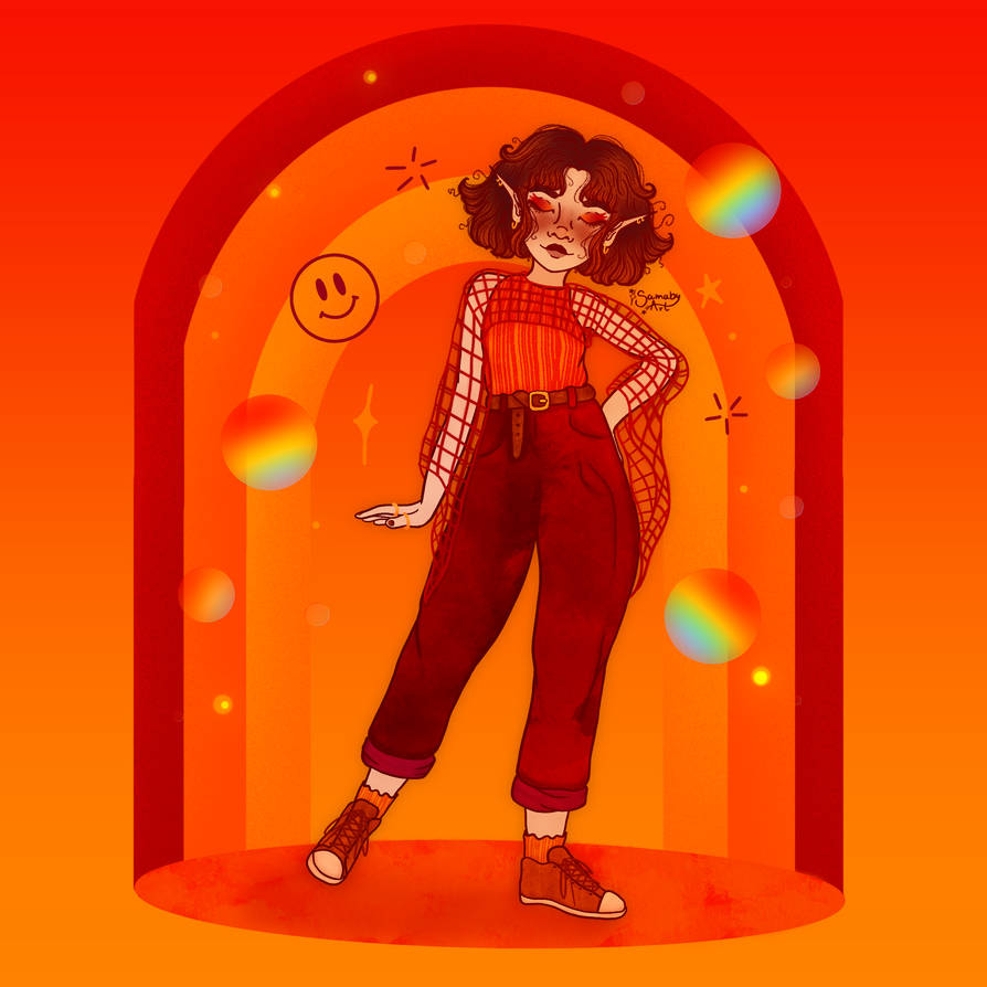Orange Deviantart Red Orange by SamabyArt on DeviantArt