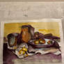 Still life with watercolour 