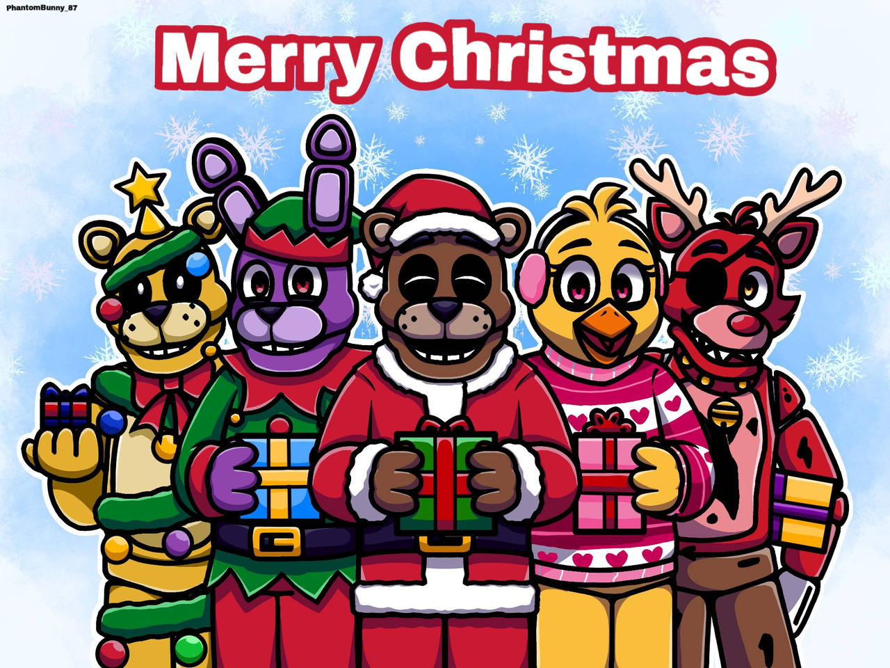 Feliz navidad fnaf by PhantomBunny87 on DeviantArt