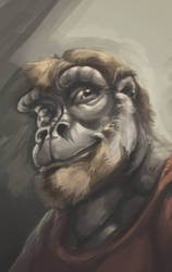 Gorilla portrait by BASELARDER