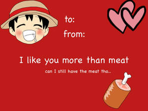 Luffy Valentine's Day Card