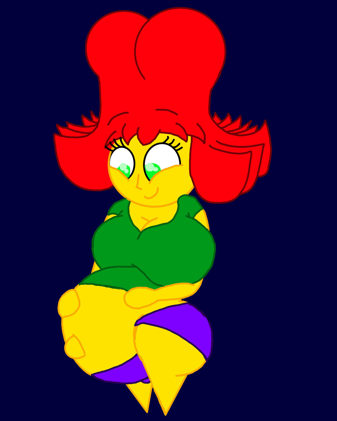 Her Belly-Button Popped!