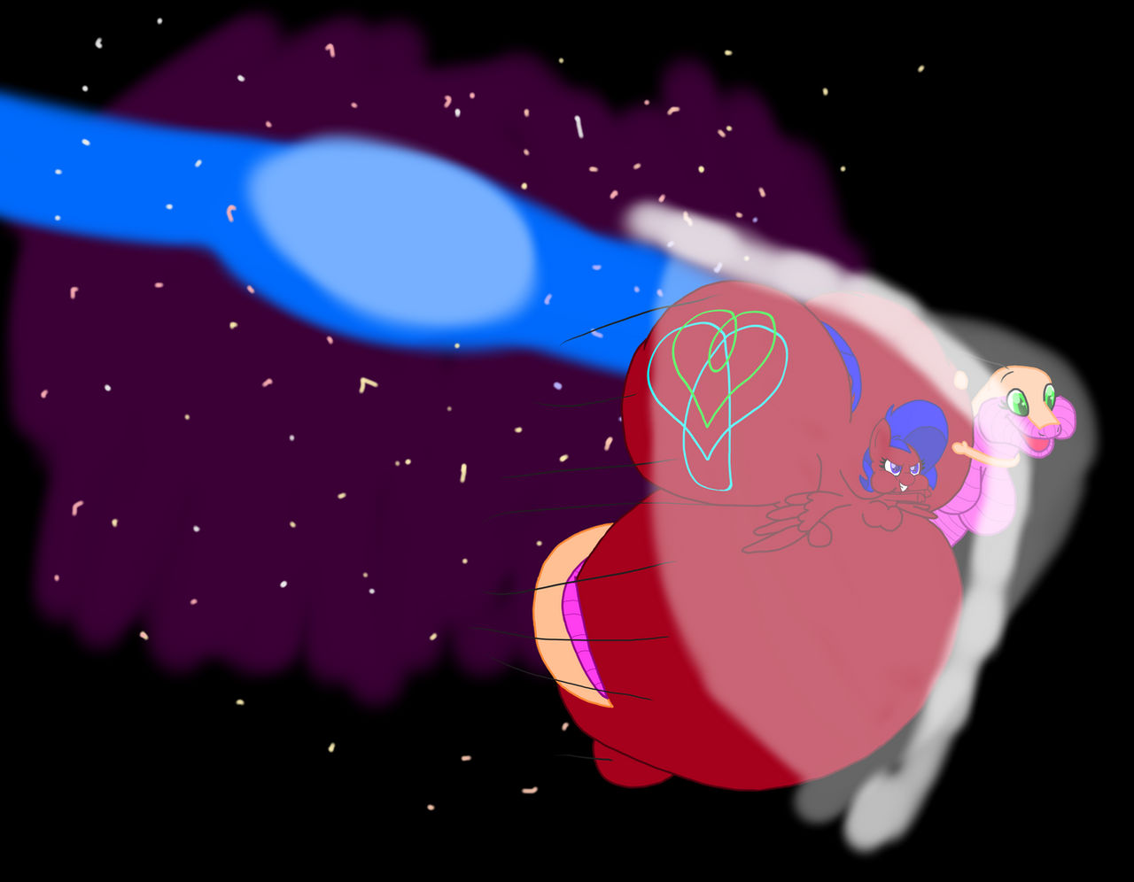 Ronald and Sally Flying Through Space