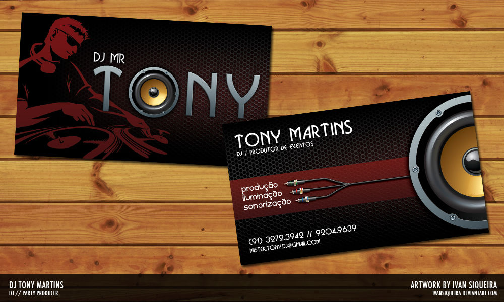 Dj Mr Tony Business Card by ivansiqueira on DeviantArt