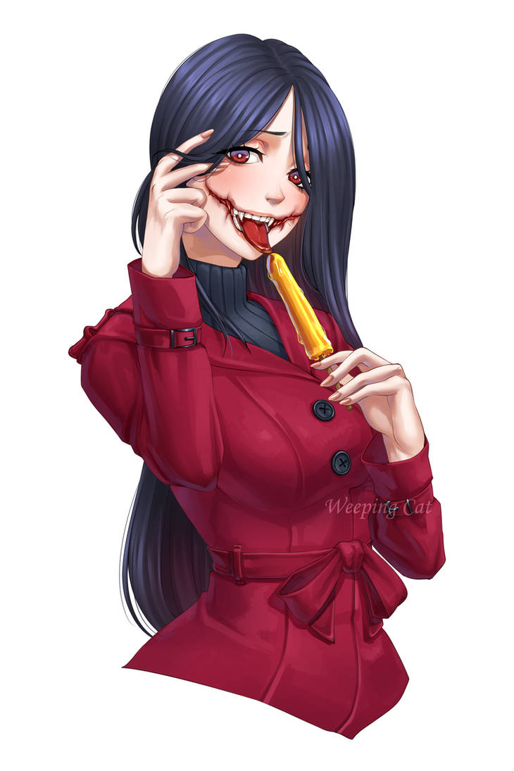 Kuchisake-onna by W33pingCat on DeviantArt.