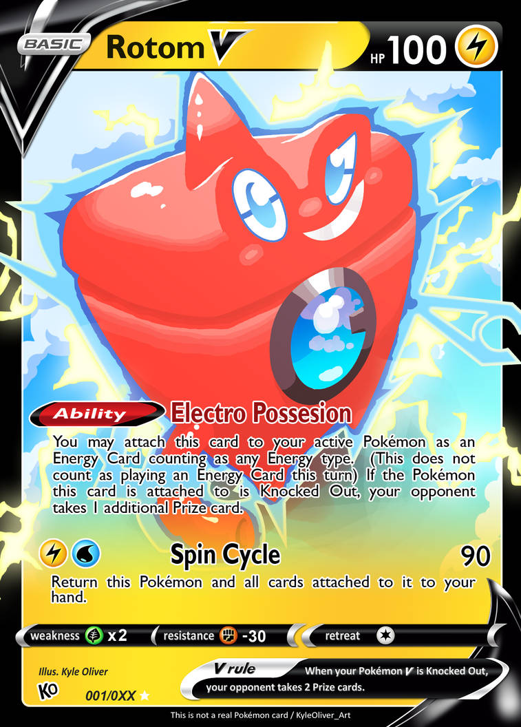Rotom V - Pokemon TCG (Fake Pokemon Card) by KyleOliver-Art on DeviantArt Rotom V - Pokemon TCG (Fake Pokemon Card) by KyleOliver-Art on DeviantArt