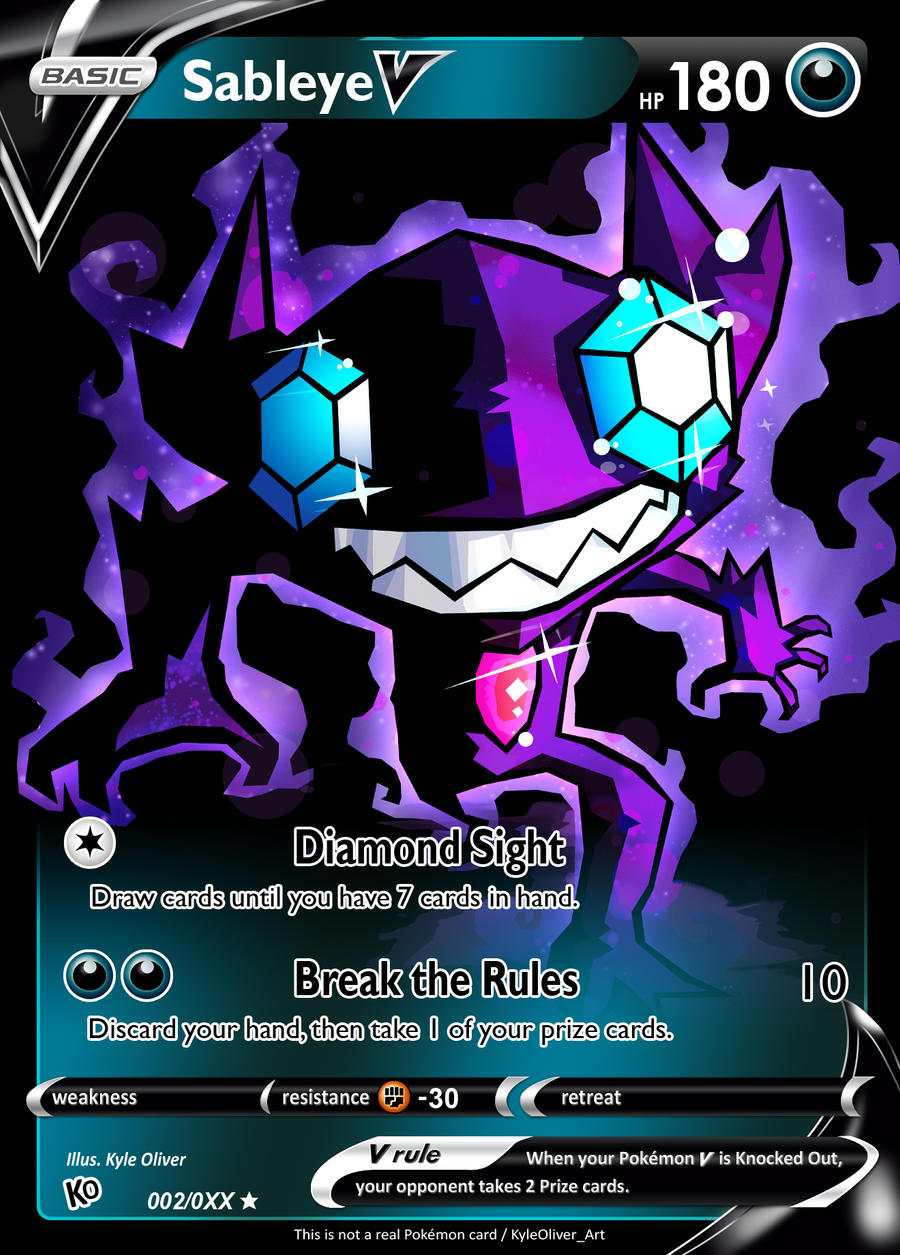Sableye V - Pokemon TCG (Fake Pokemon Card) by KyleOliver-Art on DeviantArt Sableye V - Pokemon TCG (Fake Pokemon Card) by KyleOliver-Art on DeviantArt