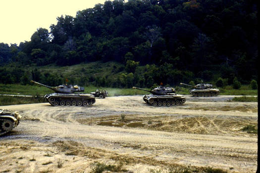 M47 Pattons on the move