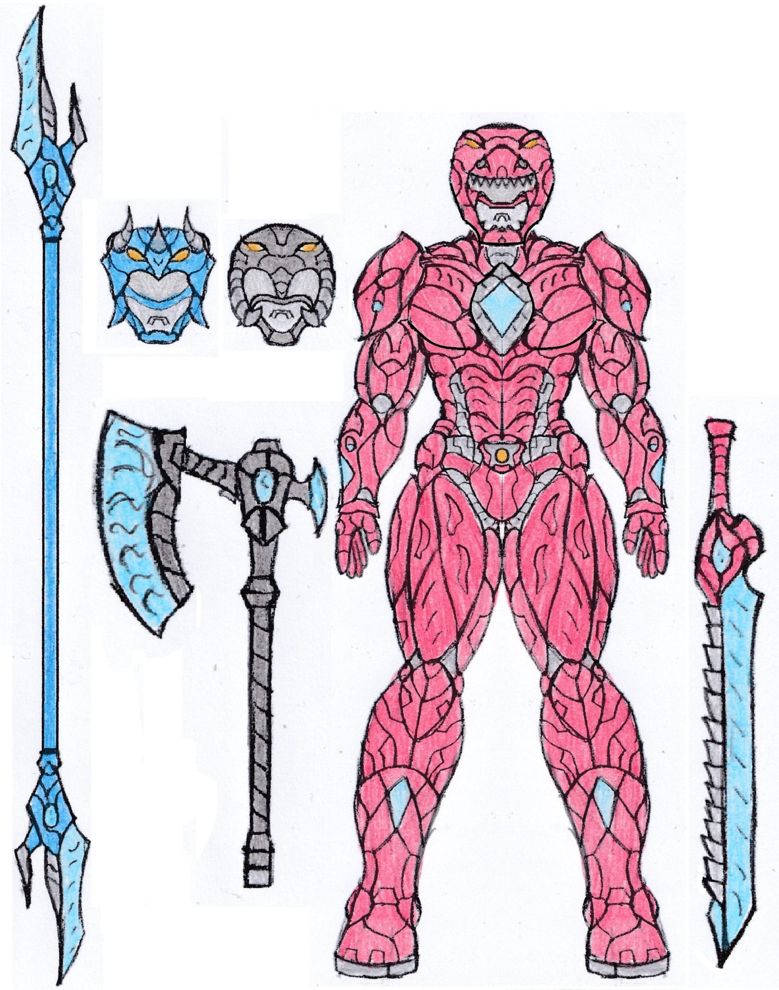 Power Rangers - Men's Armor, plus Weapons. by saramus01 on DeviantArt