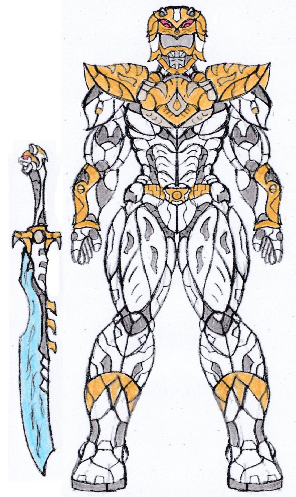 White Ranger Armor. by saramus01 on DeviantArt