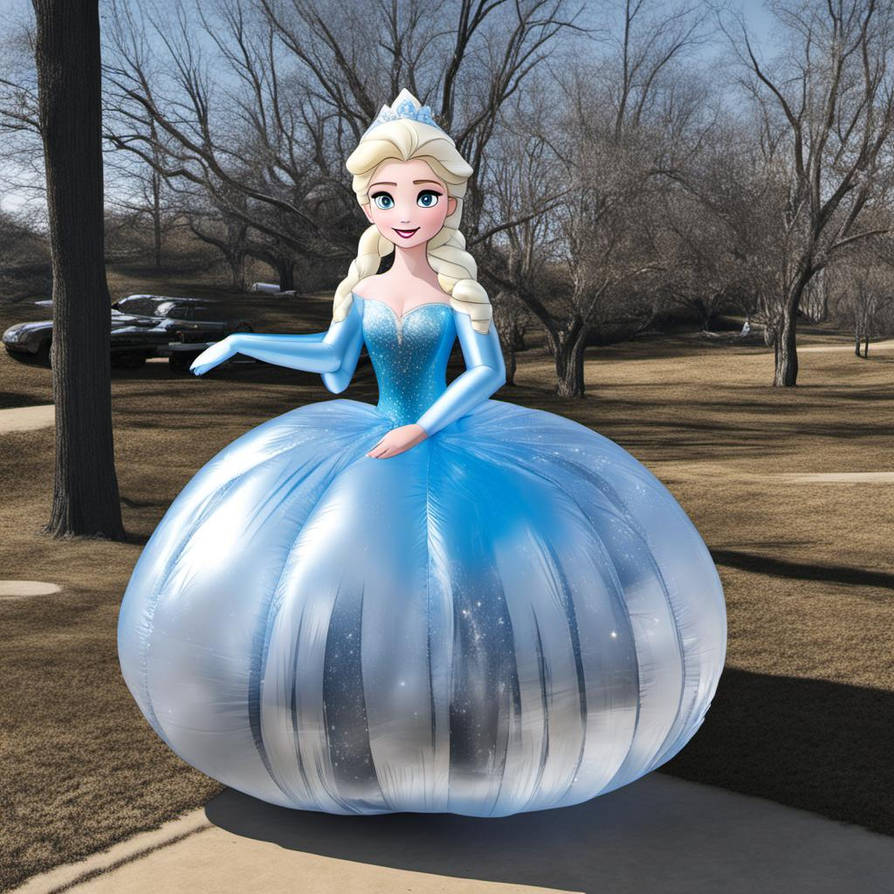 Anna Inflatable Inflatable Ice Queen Elsa Mylar Doll by lusterdragon2468 on DeviantArt