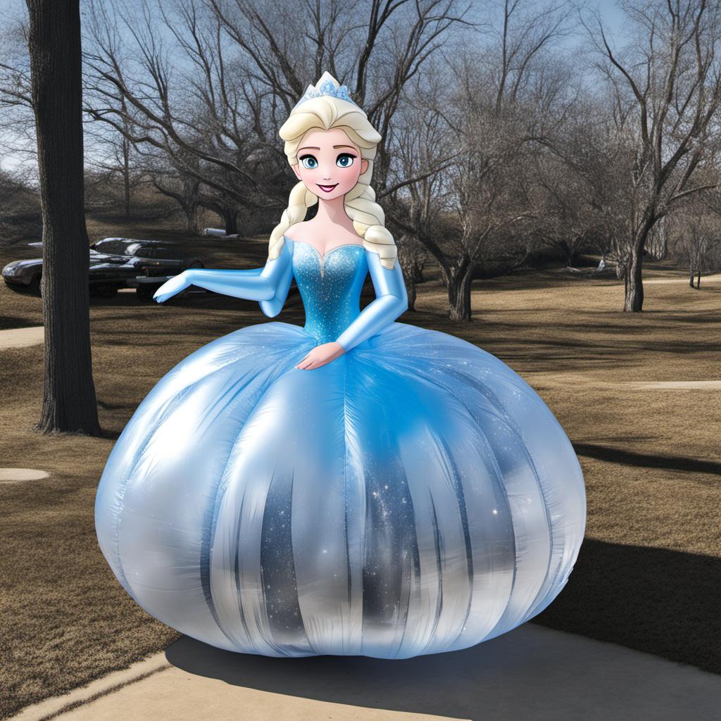 Inflatable Ice Queen Elsa Mylar Doll by lusterdragon2468 on DeviantArt