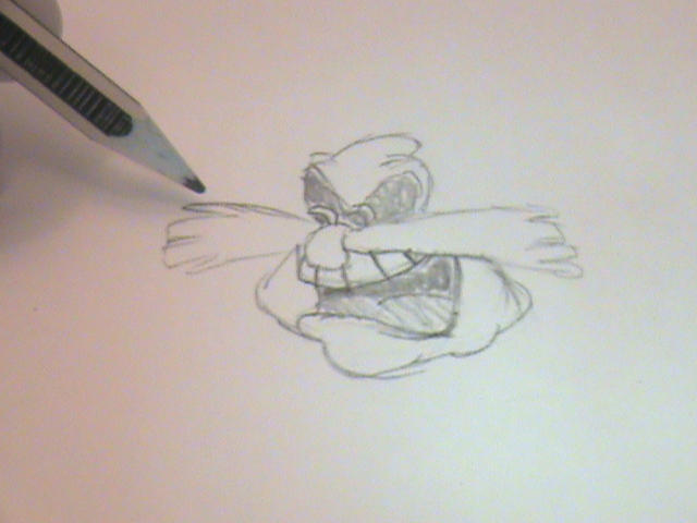 Traditional line drawn PINGAS by Blackrhinoranger on DeviantArt