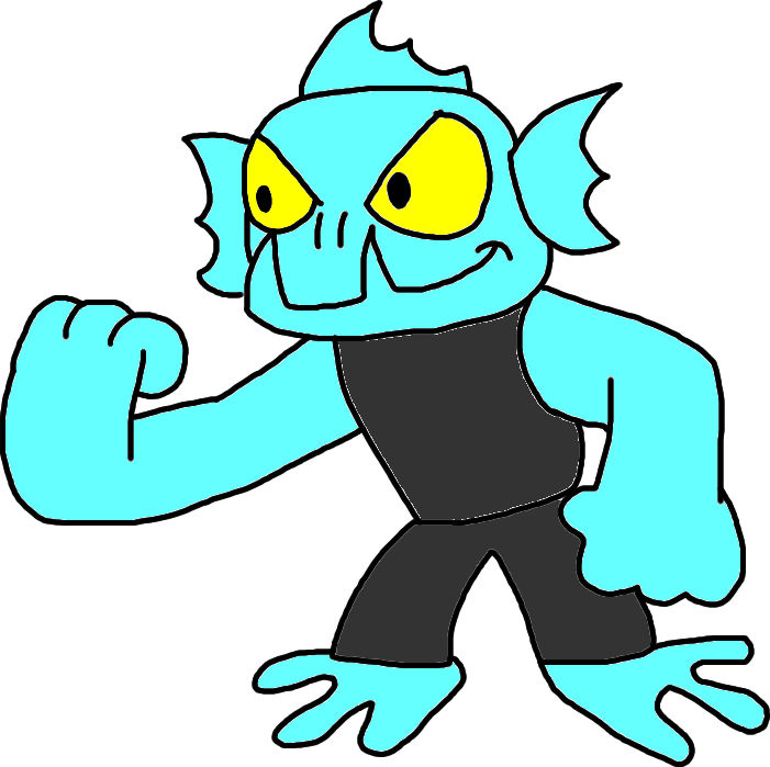 Gill Grunt with his fist by Blackrhinoranger on DeviantArt