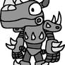 Rhino in the Iron Armor