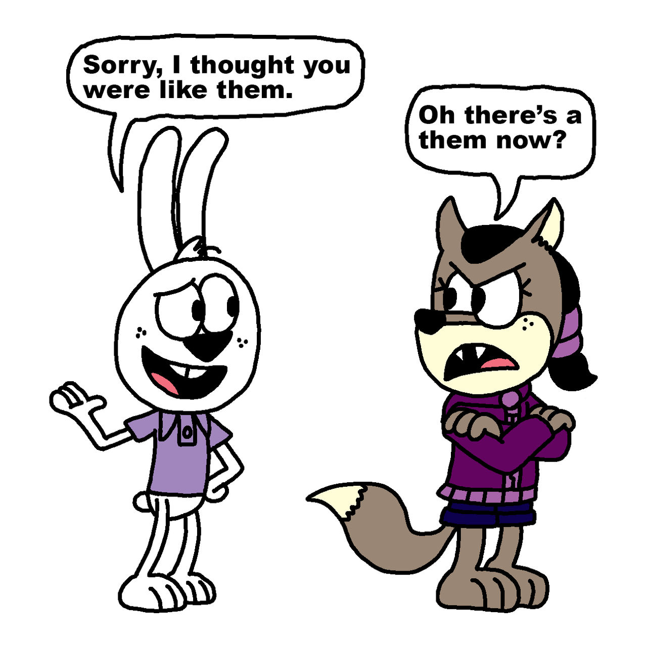 Warren (Rabbit Lincoln) meets Fox Ronnie Anne by Blackrhinoranger on ...