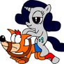 Crash and Rarity failing at Equestrian