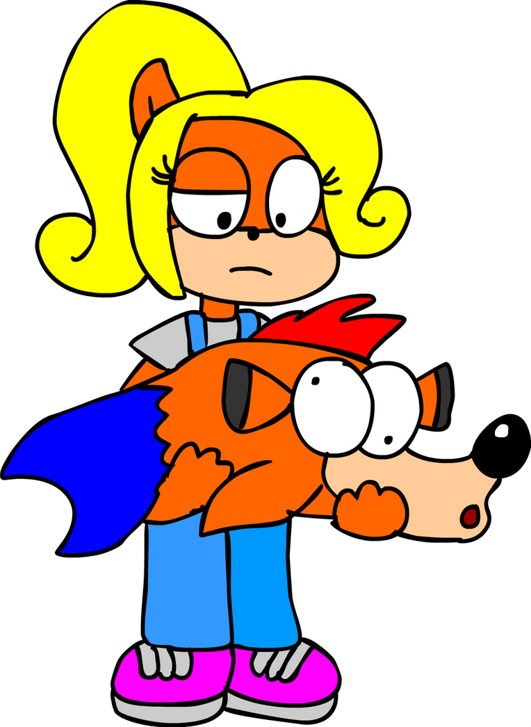 Coco Bandicoot with a fish by Blackrhinoranger on DeviantArt