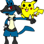 Lucario with Pikachu