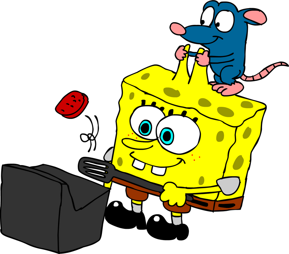 Remy and Spongebob cooking by Blackrhinoranger on DeviantArt