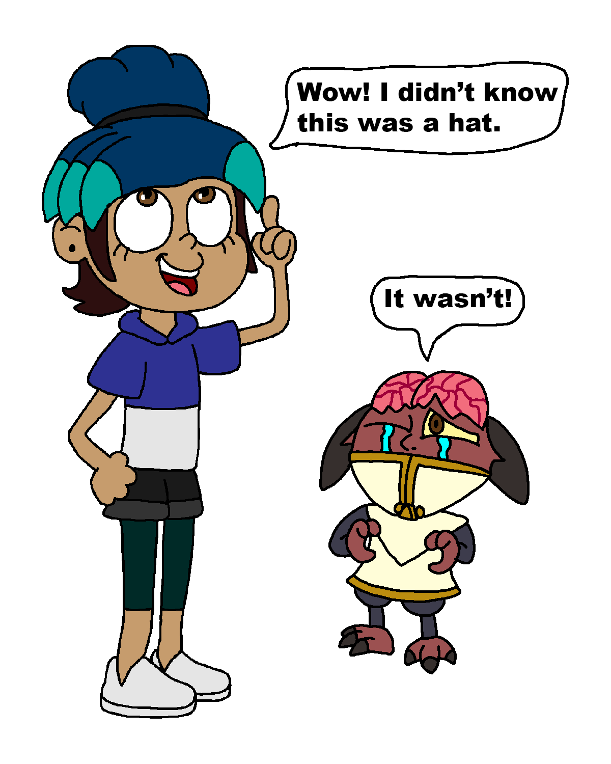 Luz wearing Kikimora's hat by Blackrhinoranger on DeviantArt