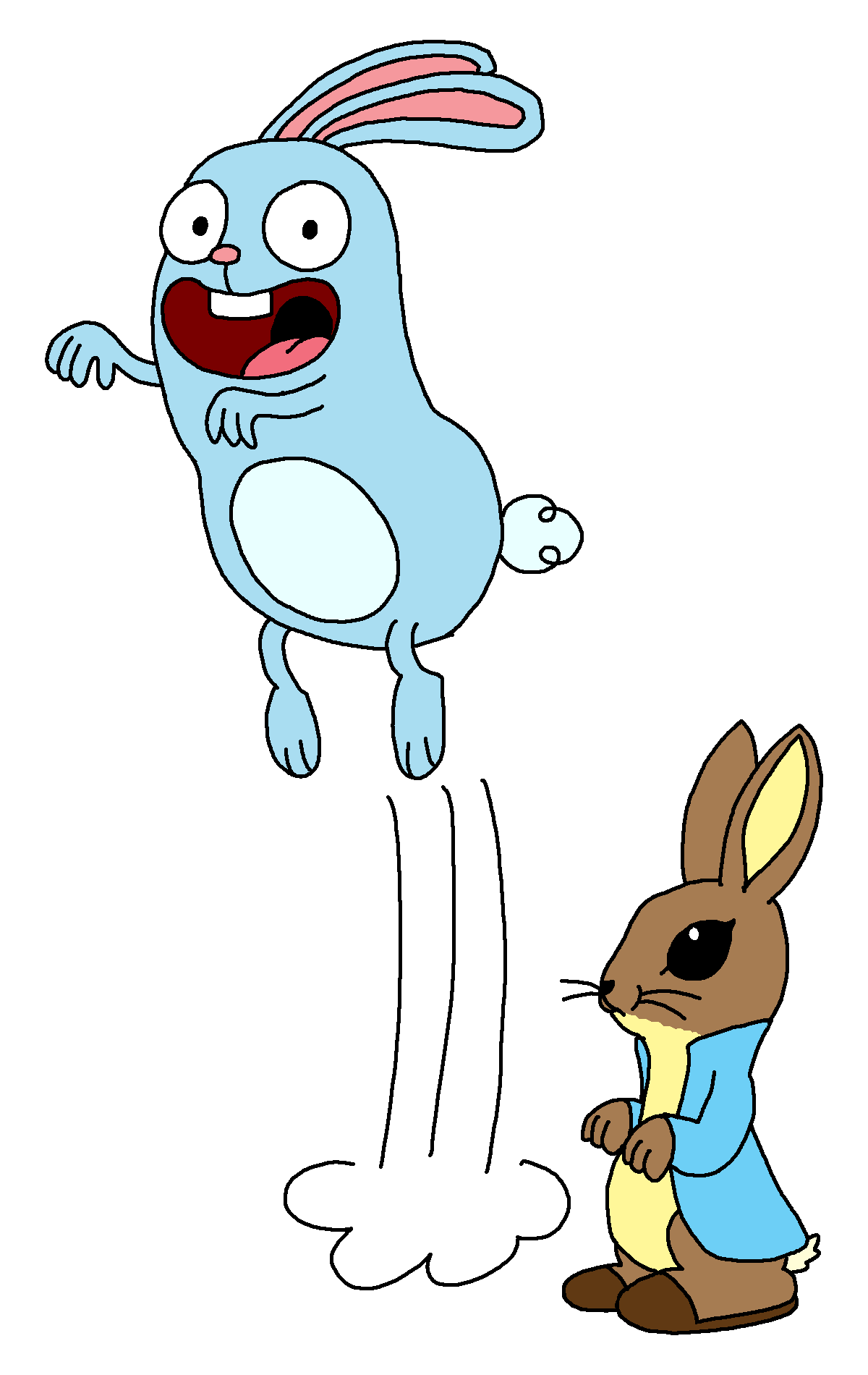 Barry Buns hopping with Peter Rabbit by Blackrhinoranger on DeviantArt