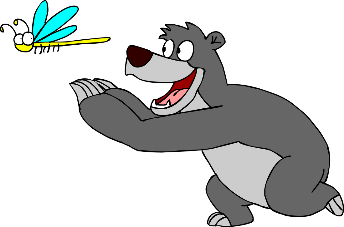 Baloo Render Baloo chasing Dragonfly by Blackrhinoranger on DeviantArt