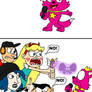 Characters say no to Pinkfong