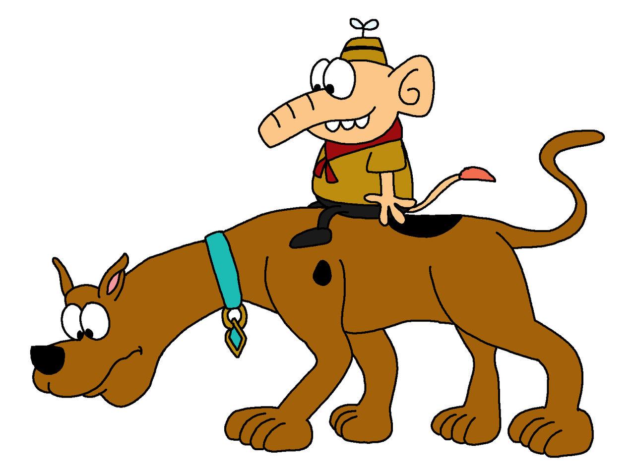 Raj with Scooby Doo by Blackrhinoranger on DeviantArt