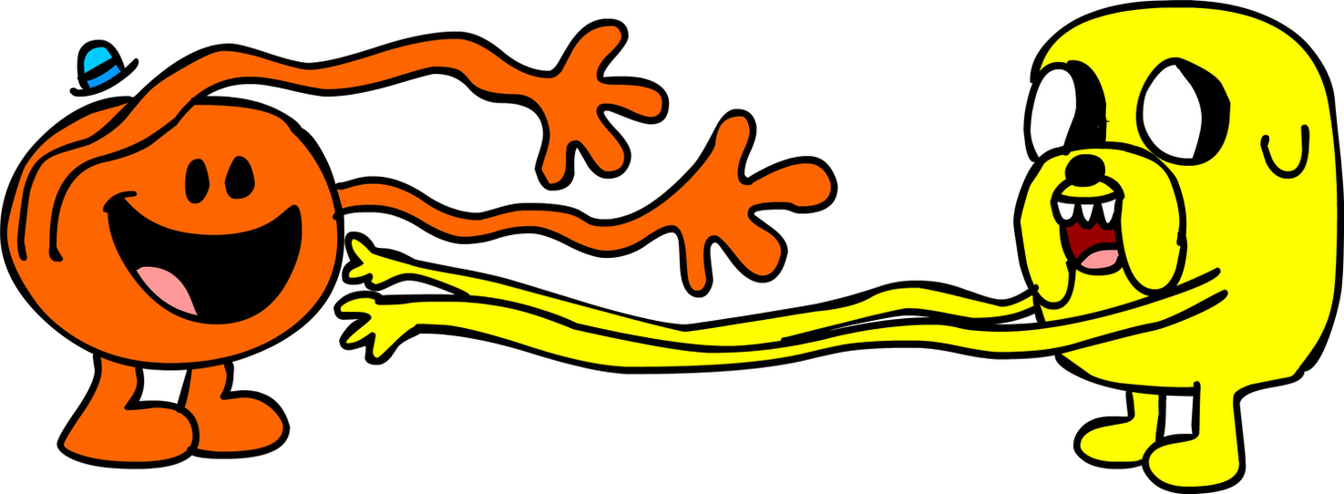 Mr. Tickle and Jake tickling each other by Blackrhinoranger on DeviantArt