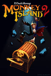 Monkey Island 2 Guybrush Falling Commision Example