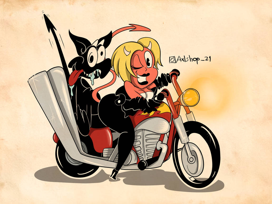 Devils Ride Infernal Machine The devil rides a motorcycle by Axlshop21 on DeviantArt