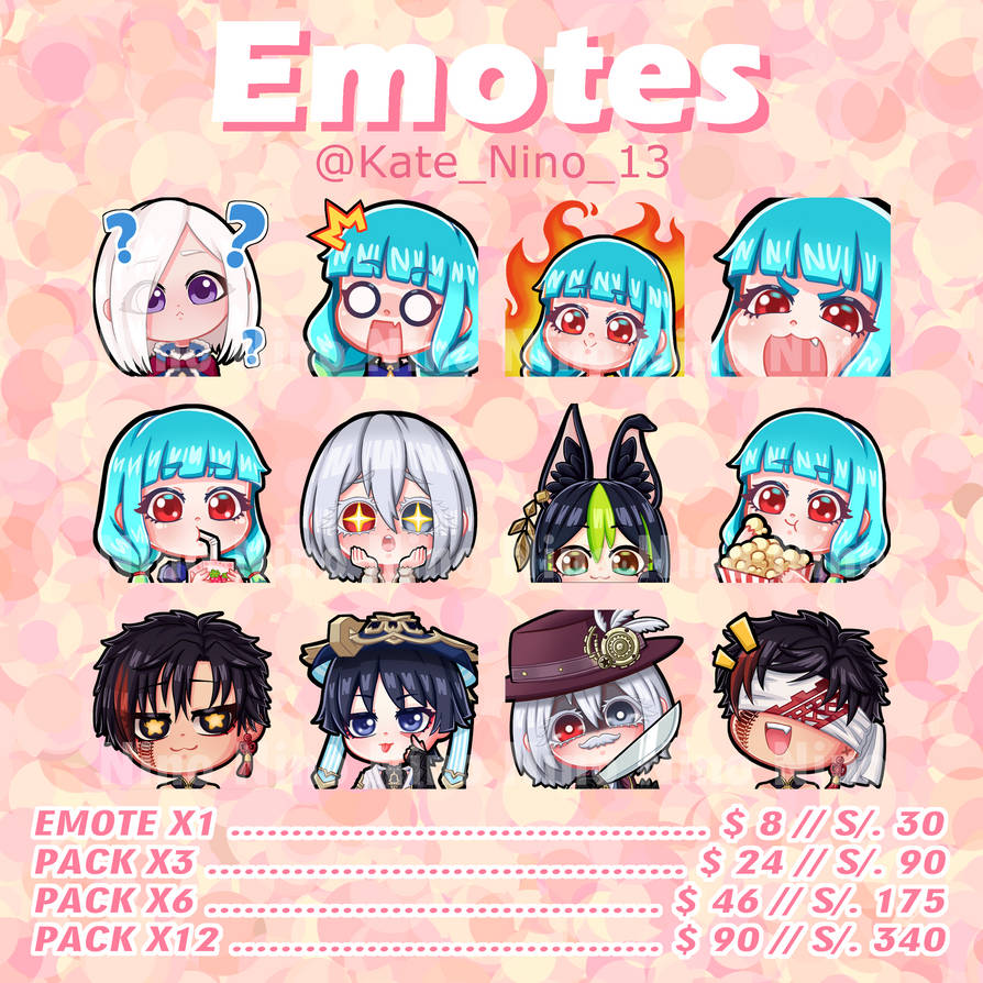 Custom Emotes Sheet by KateNino13 on DeviantArt