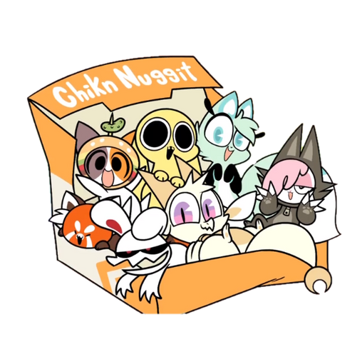 Chikn Nuggit and Friends with Box by LucianFilms2 on DeviantArt