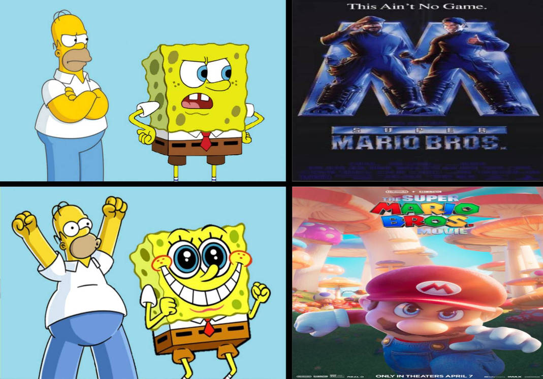 SpongeBob/Homer Drake Meme with Super Mario Movie by LucianFilms2 on ...