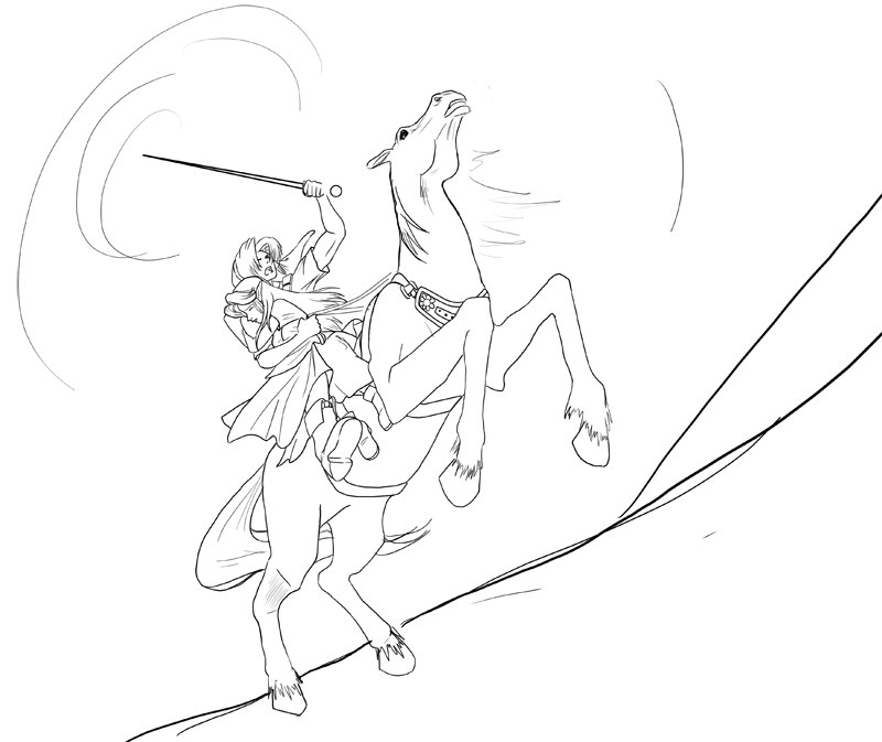 WIP Malon x Link on Horseback