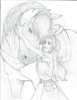 Malon and Epona from Ocarina of Time