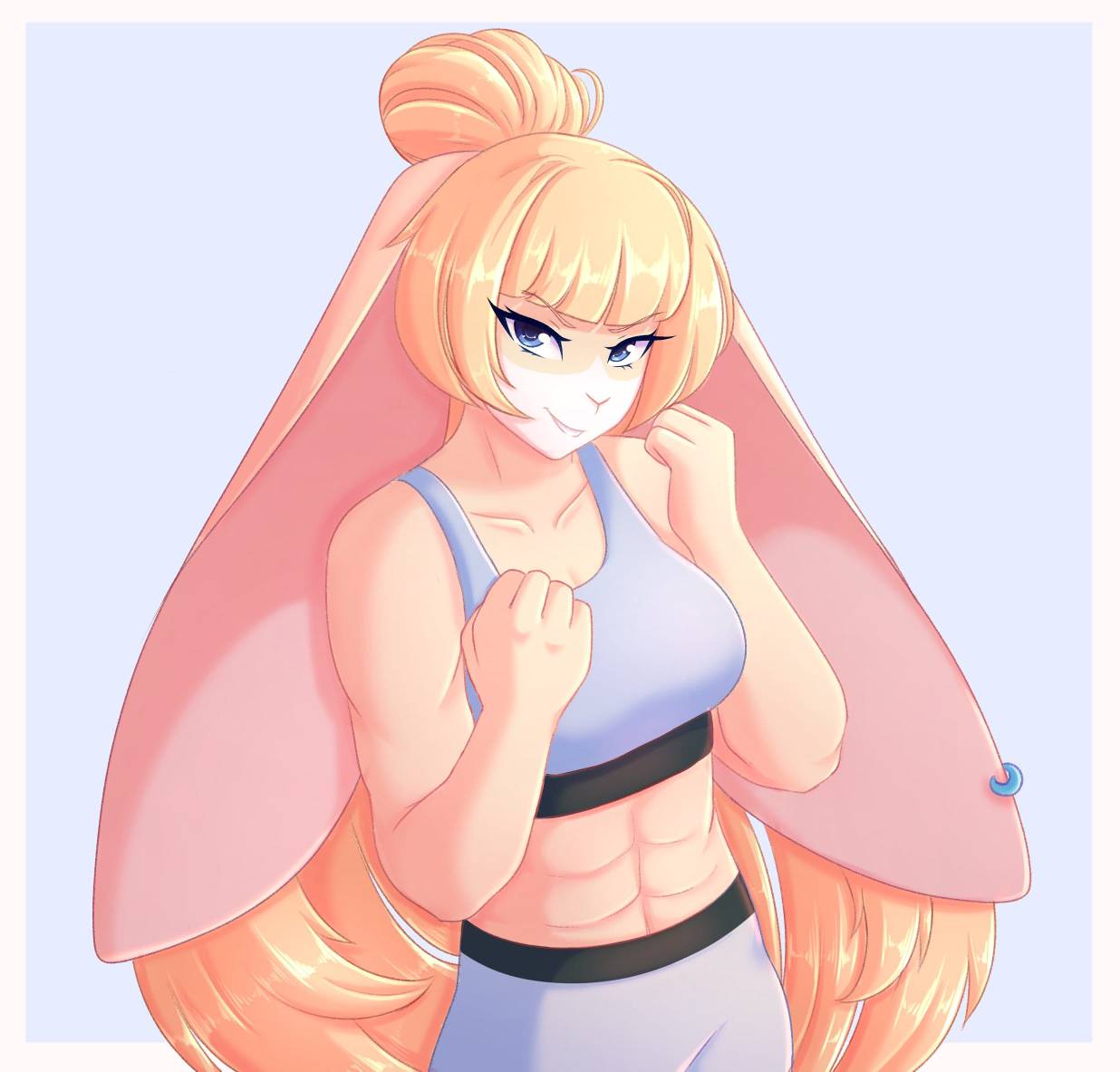 Buff Bunny {Art Fight} by FluffyMaiden on DeviantArt