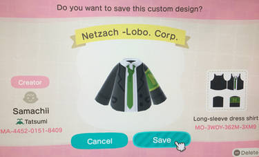 ACNH Netzach Outfit Lobotomy Corporation