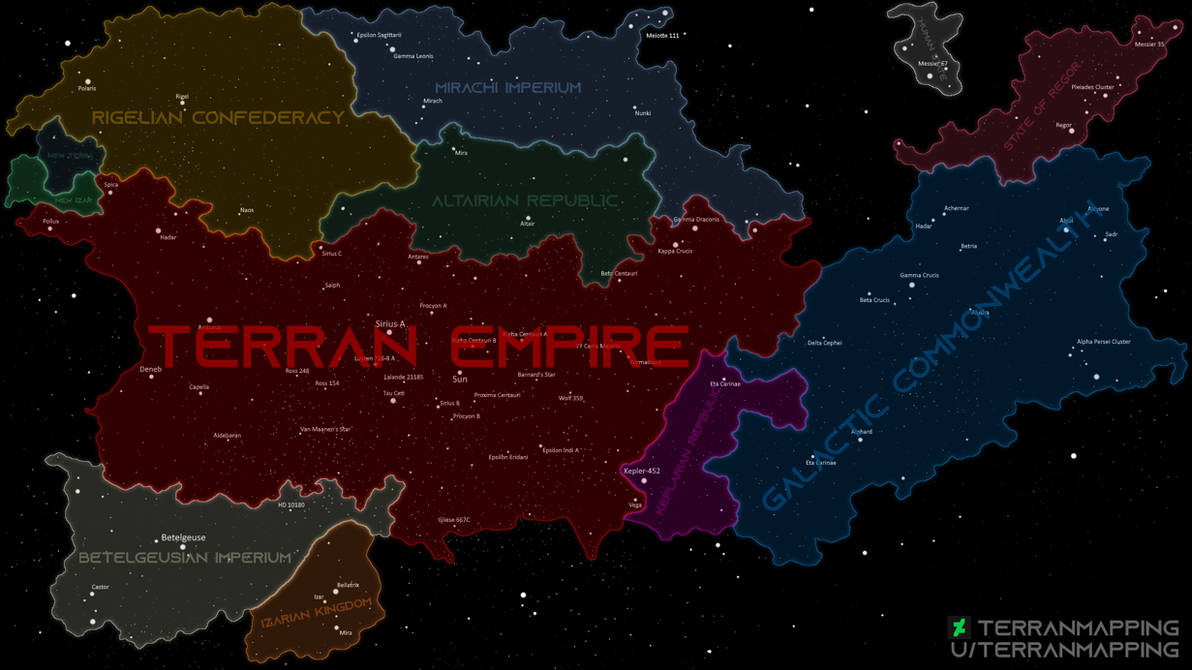 Fictional Galactic Map by TerranMapping on DeviantArt